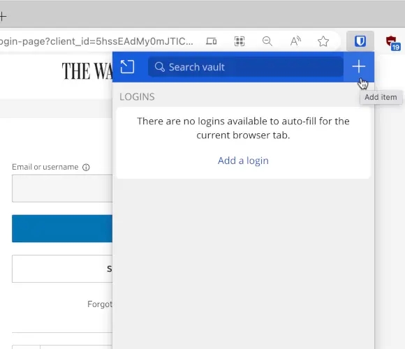 Bitwarden password manager.