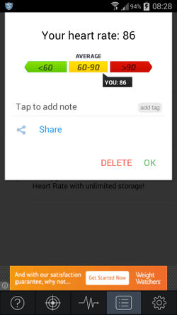 Instant Heart Rate app for Android Instant Heart Rate