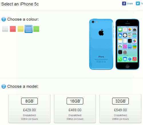 iPhone 5c 8MB