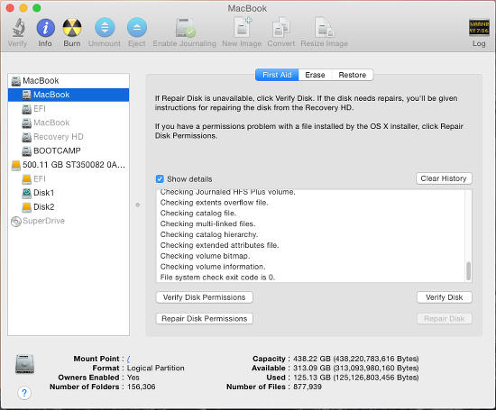 Disk Utility in OS X