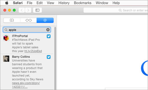 Filter Twitter feed in Safari