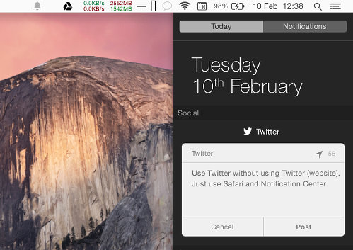 Notification Center in OS X