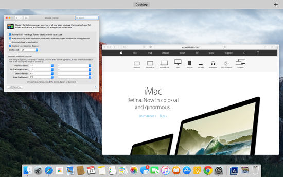 Mission Control in OS X