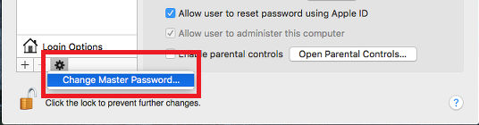 Change the Master Password in OS X on the Apple Mac