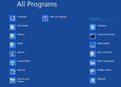 WinMetro running on Windows 7