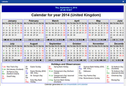 The Calendar tile in WinMetro
