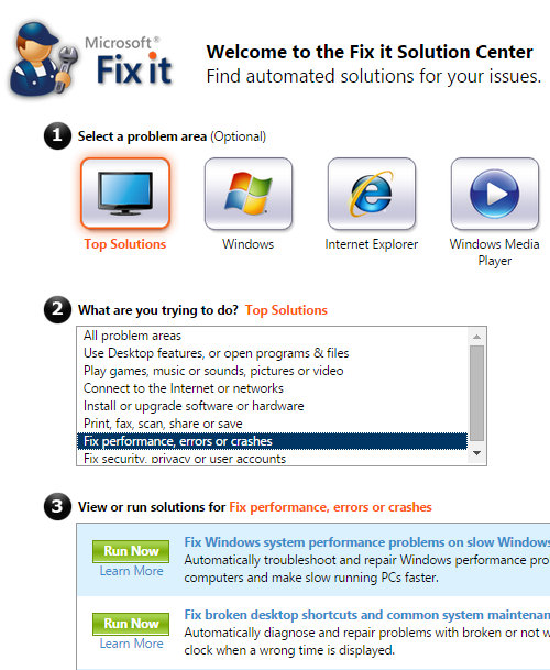Fix it at Microsoft