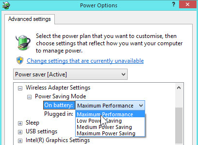 Wi-Fi settings in Windows
