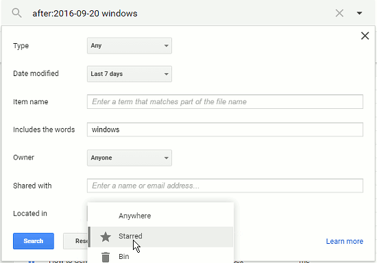 Top tips for searching Google Drive
