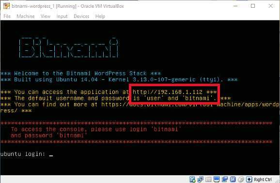Running WordPress in a virtual machine in VirtualBox
