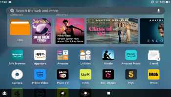 Amazon Fire HD tablet home screen.