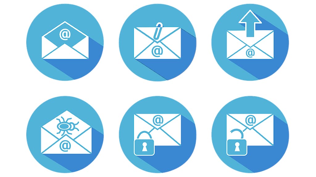 Email envelope icons.