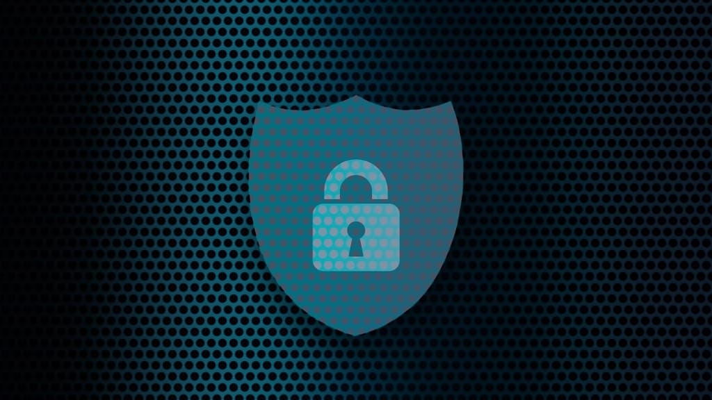 An illustration of a shield with a padlock in the middle.