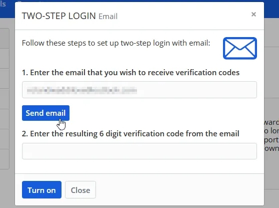 Bitwarden email wo-step login.