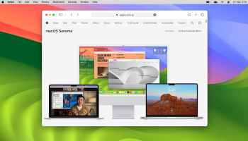 Apple Mac Sonoma desktop showing Safari browser.