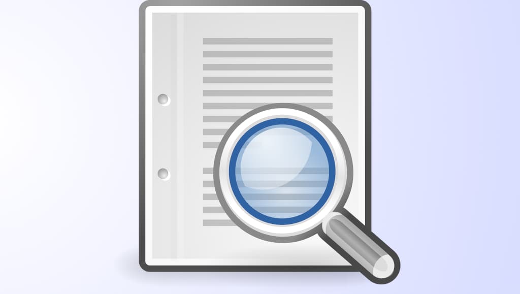 Illustration of searching a file.