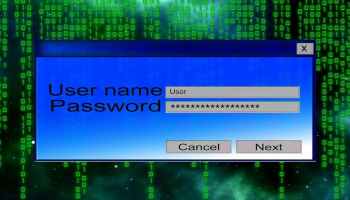 Password entry form.
