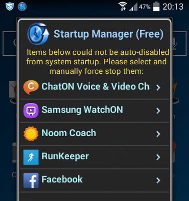 Startup Manager for Android