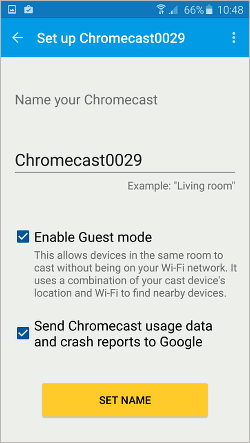 Google Chromecast app