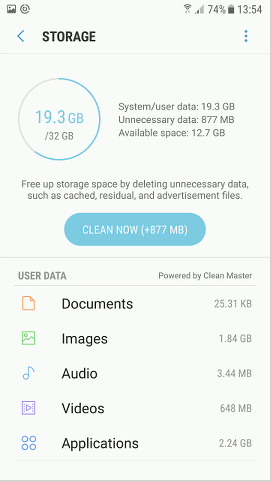 Android Device maintenance, cleaning the storage