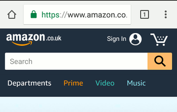 Use an https connection for online shopping