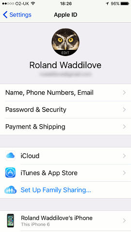All your Apple account details in iOS 10.3 on the iPhone