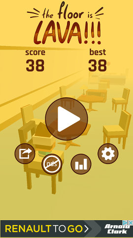 The Floor is Lava app for the iPhone