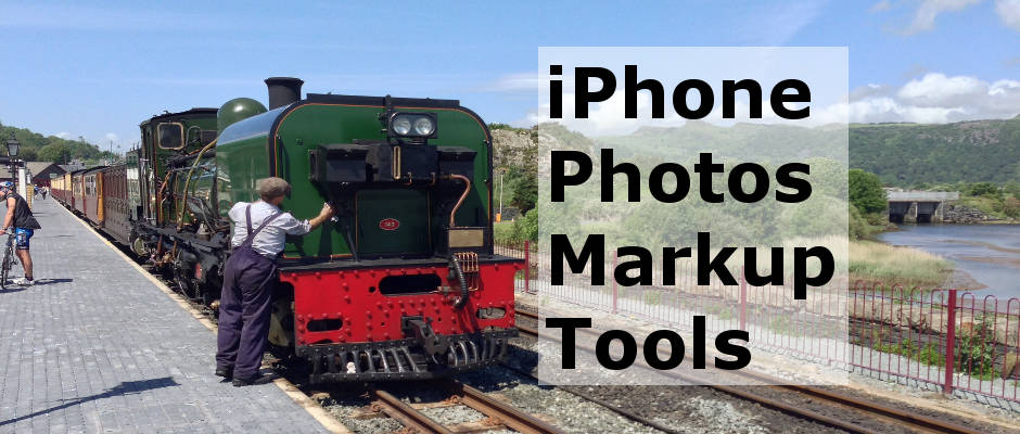 Use the Photos app to write, draw, mark up photos on the iPhone using the markup tools
