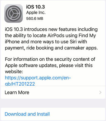 Update iOS on the iPhone and iPad