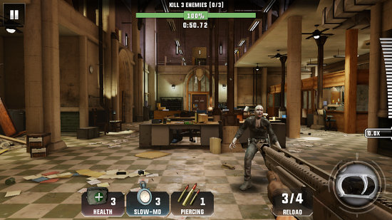Clear the room of zombies in Kill Shot Virus for iPhone