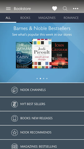 Nook ebook reader app for the iPhone and iPad