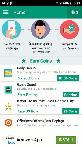 PocketBounty for Android home screen