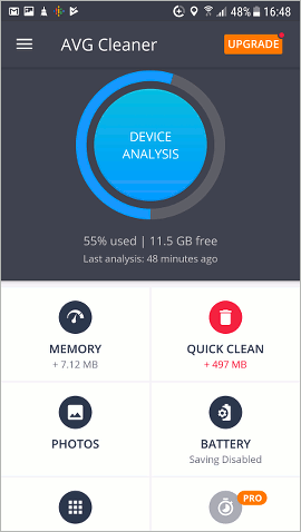 AVG Cleaner app for Android phones