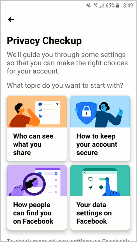 Facebook phone app privacy settings