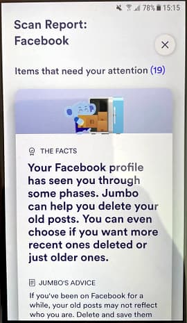 Jumbo privacy app for Android