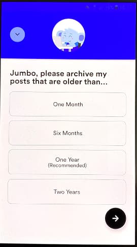 Facebook privacy with the Jumbo app on Android phone