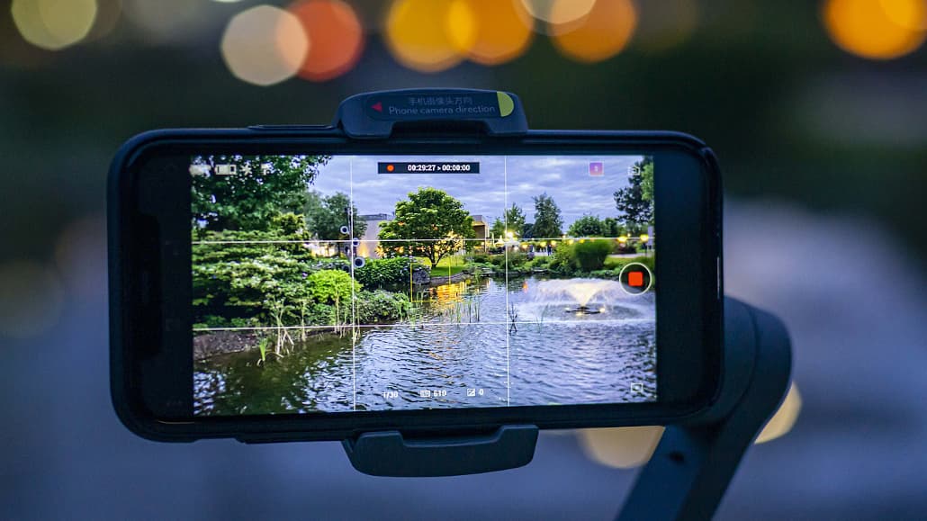 Taking a photograph with a phone camera