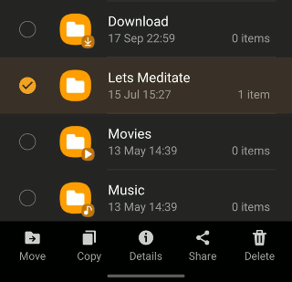 Browse the files in Android phone storage