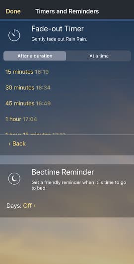 Rain Rain Sleep Sounds app for the iPhone