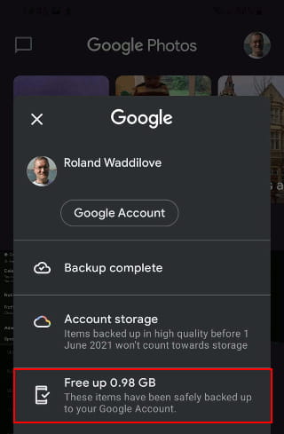 Google Photos quick actions in the phone app