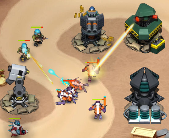 Alien Creeps tower defense game