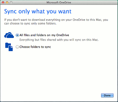 Microsoft OneDrive for OS X