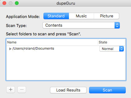 Use dupeGuru on the Apple Mac to find duplicate files on the disk