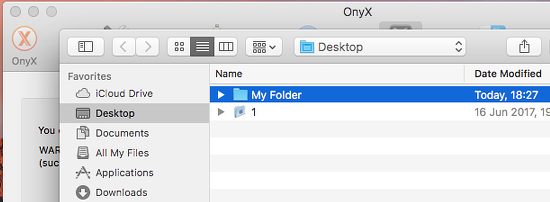 Select a file in macOS on the Apple Mac