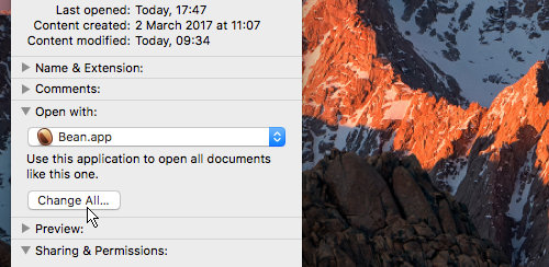 Change the file association on the Apple Mac to whatever app you choose
