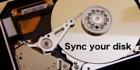 Sync folders on the Apple Mac's disk drive with folders on an external disk drive