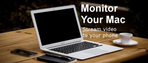Monitor your Mac through the webcam and see what is happening in front of the computer. Stream the webcam to your phone