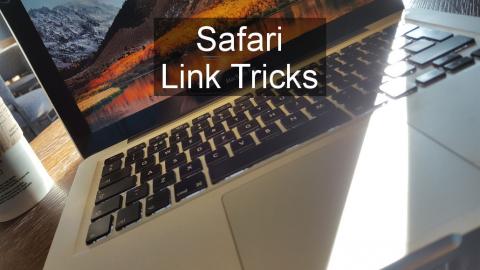 A comprehensive list of the optional actions when clicking links on web pages in Safari in macOS
