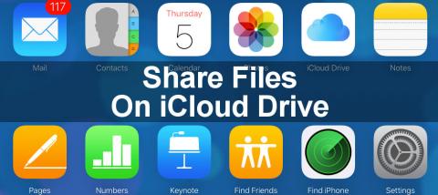 Files on the Apple iCloud website can be shared by visiting the site in a browser. Share files with friends.
