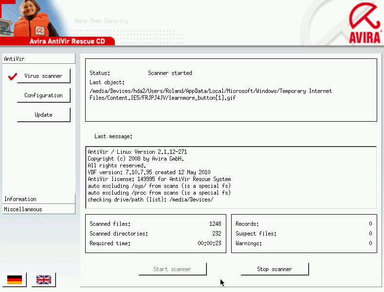 Avira AntiVir Rescue System